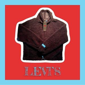 LEVI’S Black Sherpa Pull-Over